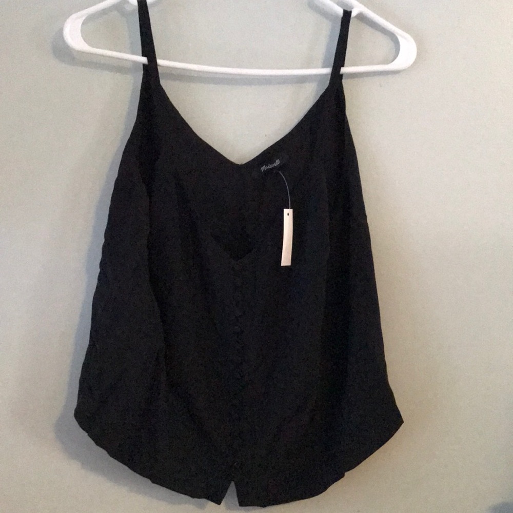 Madewell black crop top